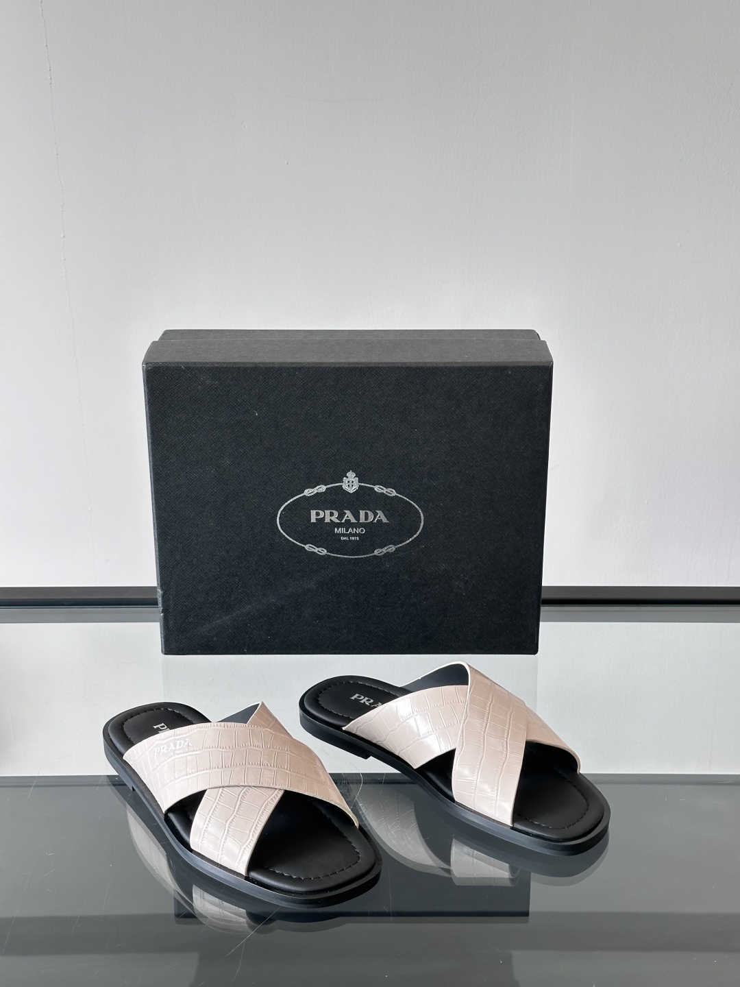 PRADA Luxury Crisscross Leather Sandals, Comfortable and Durable, Size 39-44 6 cmp i1742968505529 9177 0 4
