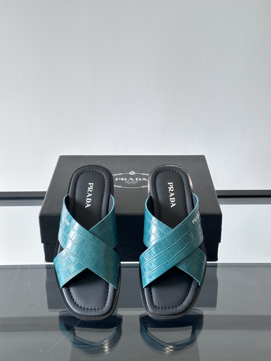 PRADA Leather Crisscross Sandals - Luxurious Comfort, Durable Leather Sole 7 cmp i1742968627508 6268 0 5