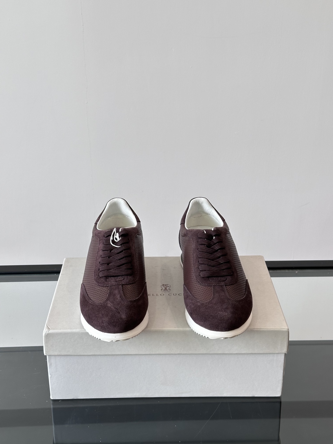 Brunello Cucinelli 春夏新款拼色运动板男鞋 此款运动鞋面料采用意大利进口高丝光水洗翻毛