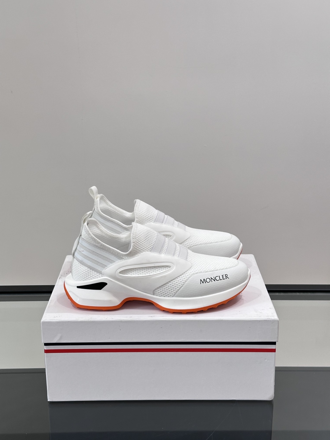 Moncler Men's White Casual Sneakers - Comfortable, Slip-Resistant, Sizes 39-44 1 Moncler Men's White Casual Sneakers - Comfortable, Slip-Resistant, Sizes 39-44