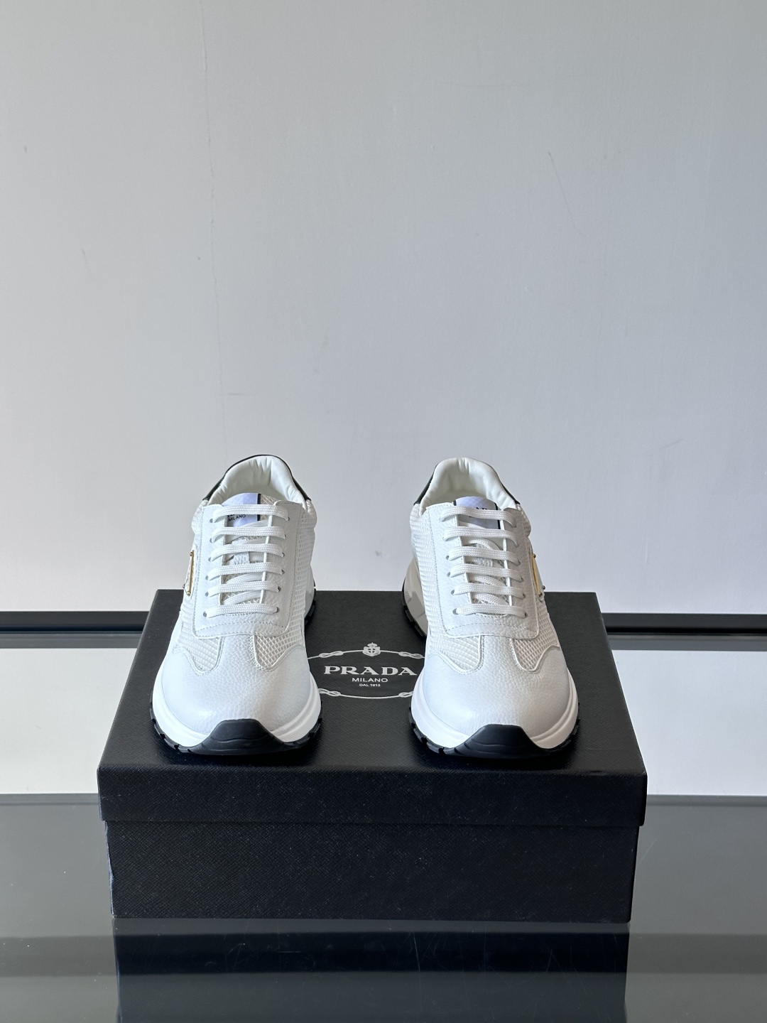 ◾️▫️Prad*拉达2025新品男士时尚运动鞋，进口小牛皮拼接网面材料，内里头层小牛皮搭配小牛鞋垫，鞋