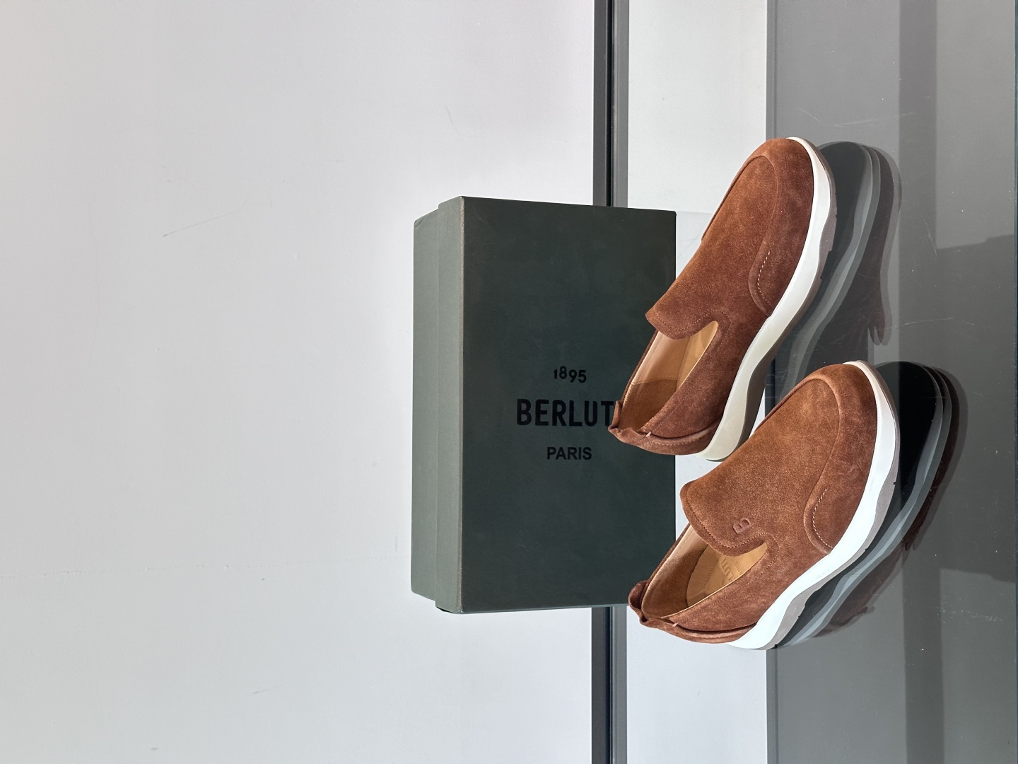 Berlut* 布鲁提 男士一脚蹬高端休闲鞋，官方最新新款 进口牛反绒材质 内里进口小牛皮 纯橡胶轻底 