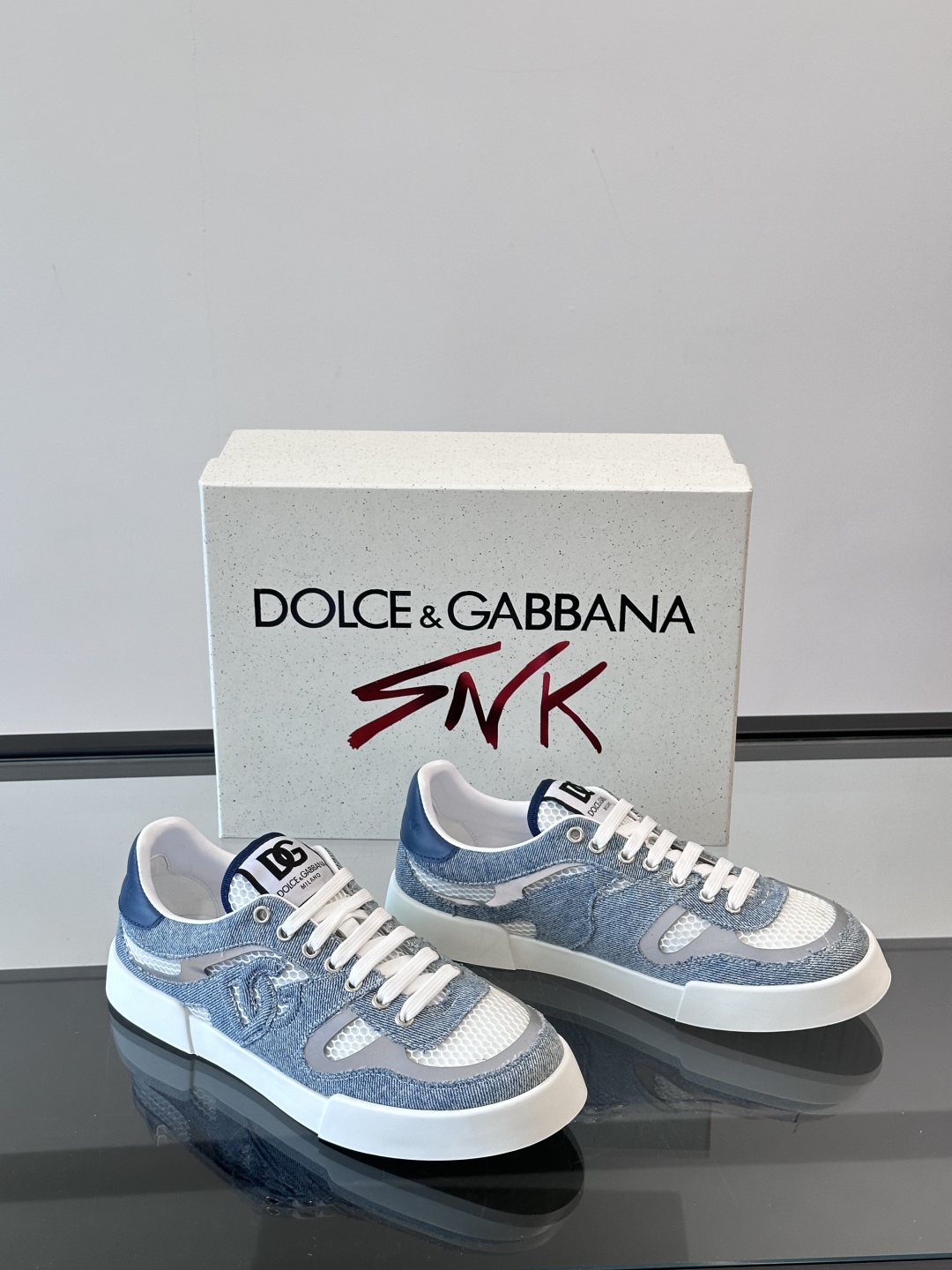 Dolce & Gabbana Strobel Portofino 杜嘉班纳男士休闲鞋👟，全新男士牛仔拼