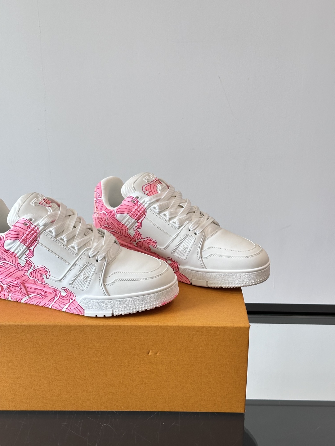 Louis Vuitton L Trainer Sneakers - Hand-Painted Wave Design, Custom Edition 9 cmp i1747561621914 9058 0 7