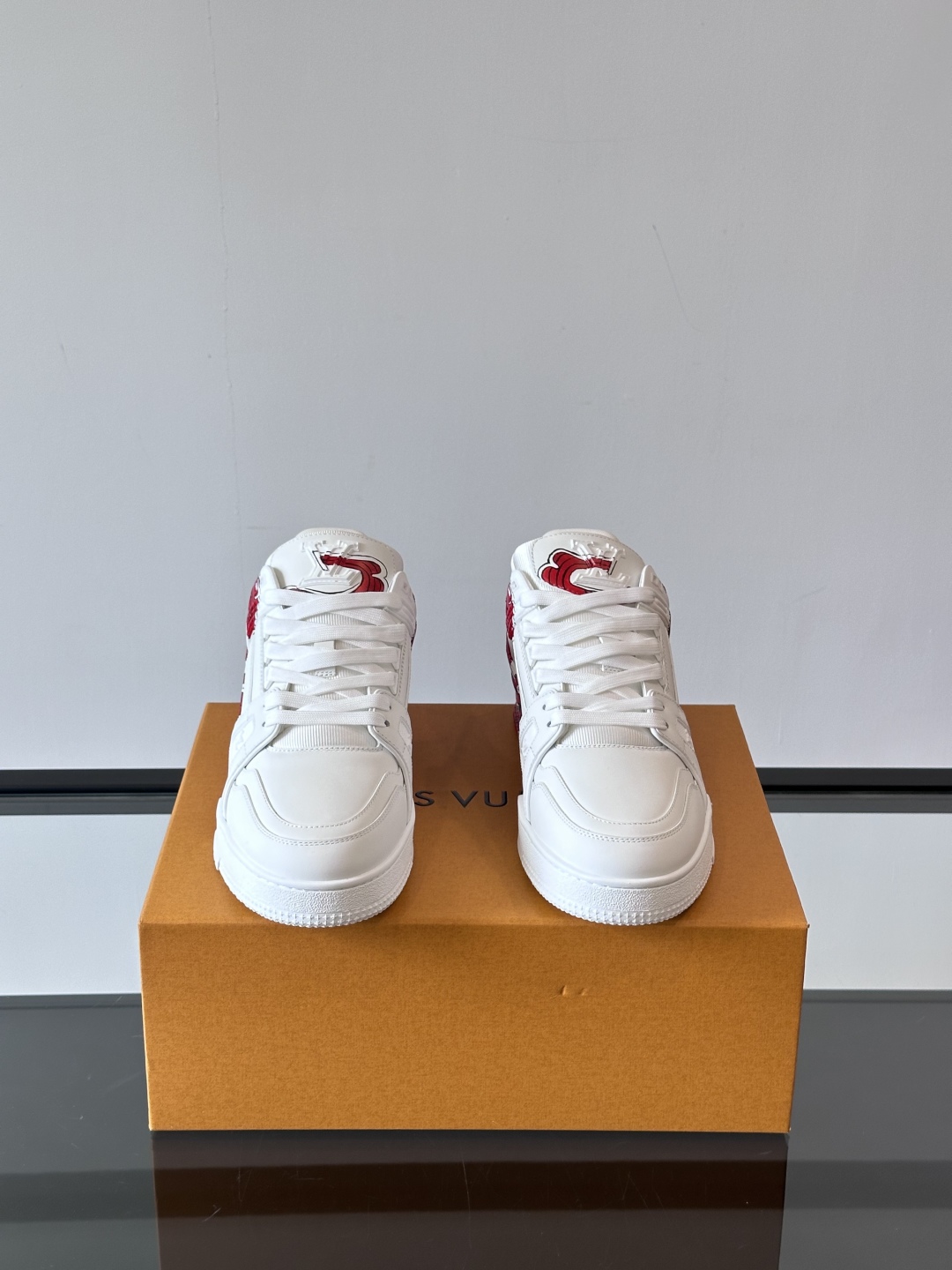 Louis Vuitton L Trainer Hand-Painted Sneakers - Unique Wave Design 3 cmp i1747561698611 2567 0 1
