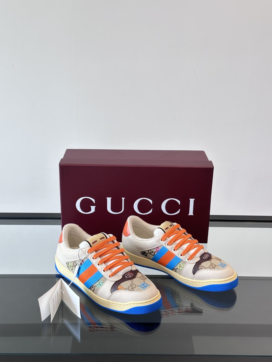 Gucci Screener 脏脏鞋新配色🩷❤️🧡💛最新配色的多巴胺风也太好看了吧‼️男女鞋都超爱的😄。