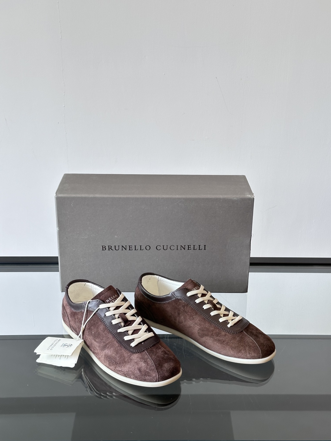 Brunello Cucinelli  SS25🆕春夏新款拼色运动板男鞋 此款运动鞋面料采用意大利进口麂
