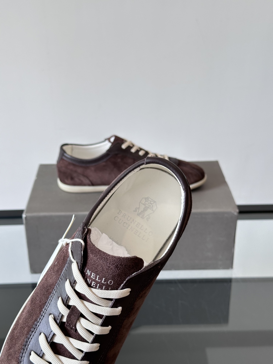 Brunello Cucinelli  SS25🆕春夏新款拼色运动板男鞋 此款运动鞋面料采用意大利进口麂