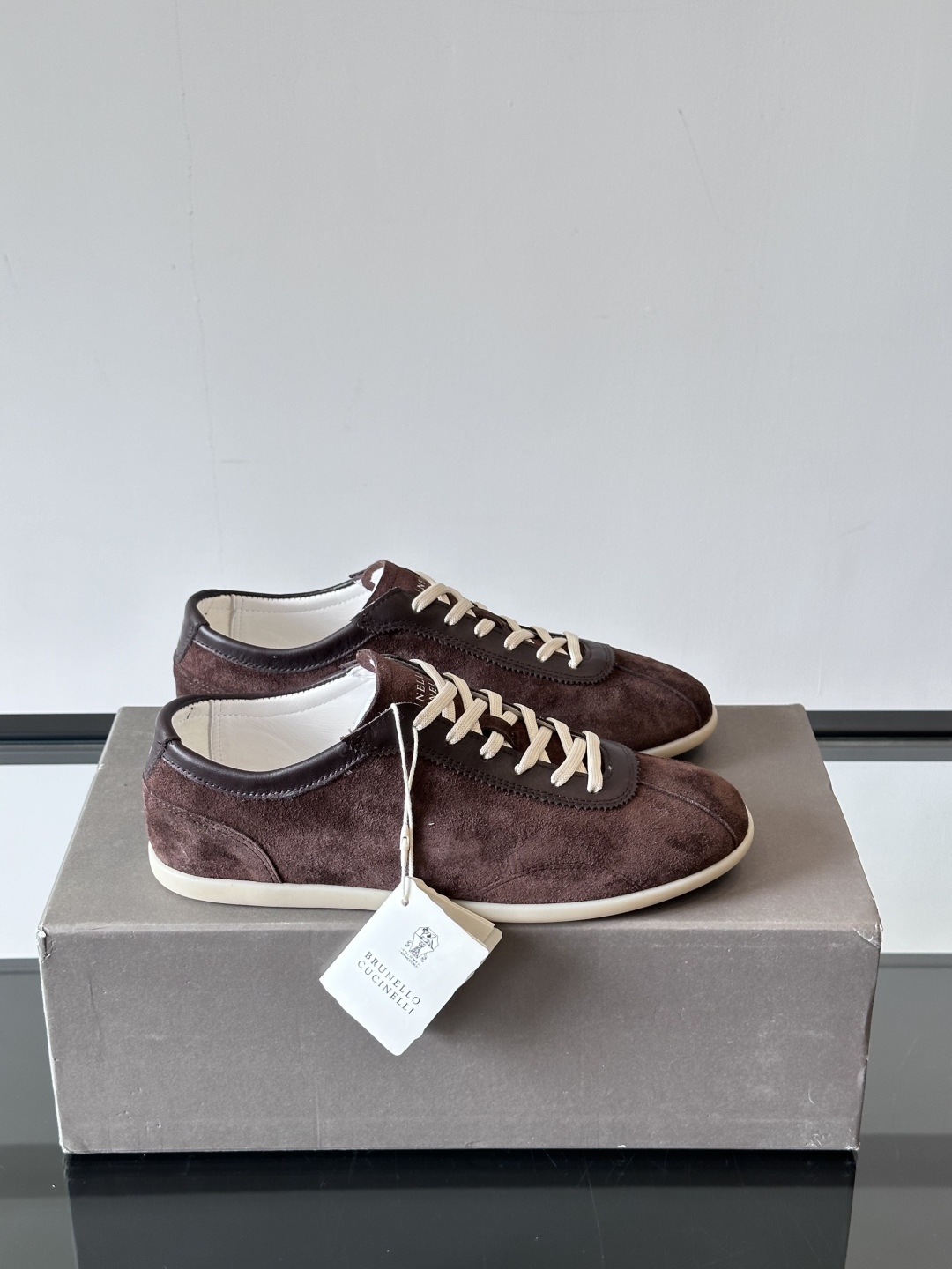 Brunello Cucinelli  SS25🆕春夏新款拼色运动板男鞋 此款运动鞋面料采用意大利进口麂