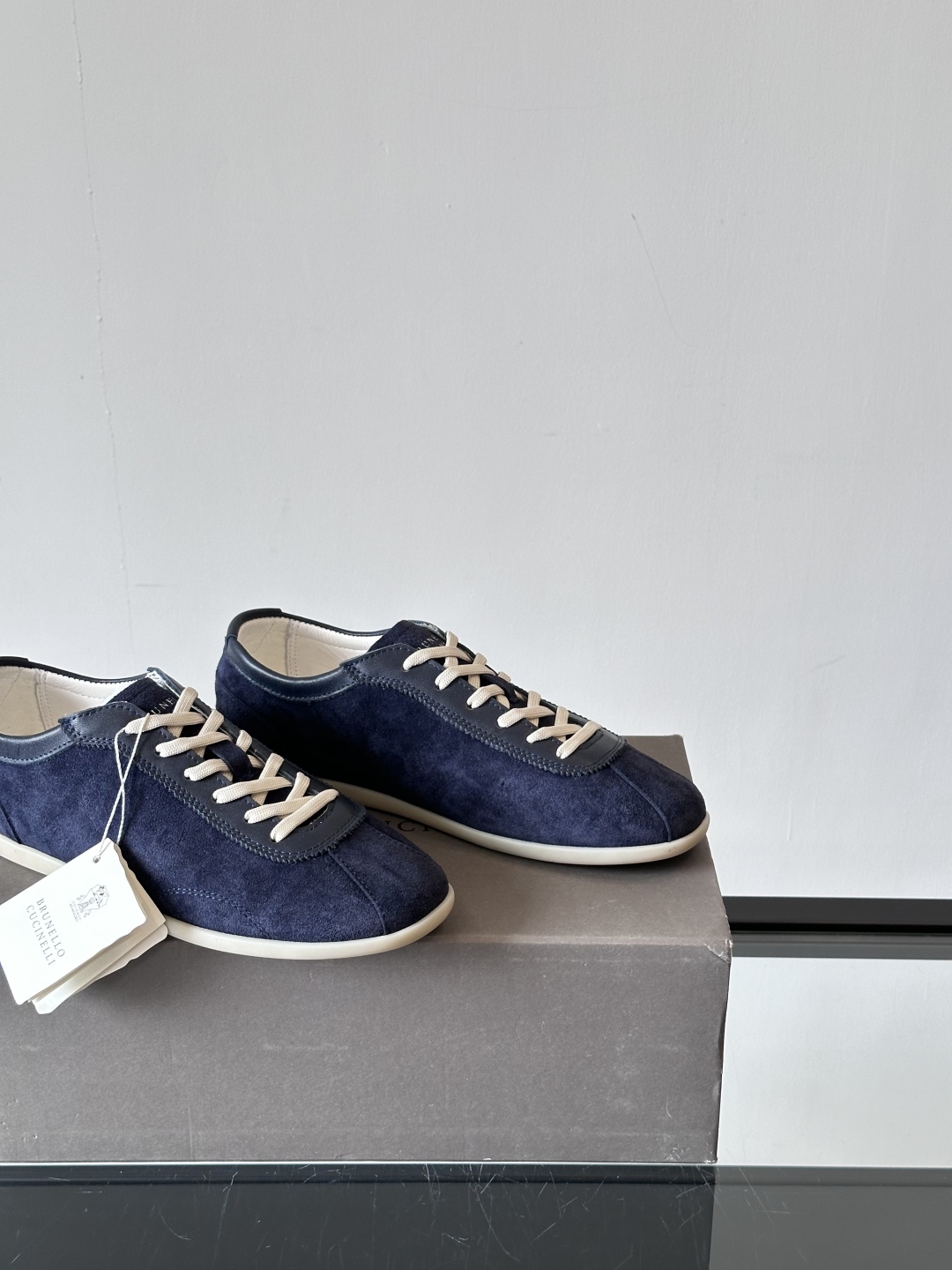 Brunello Cucinelli  SS25🆕春夏新款拼色运动板男鞋 此款运动鞋面料采用意大利进口麂