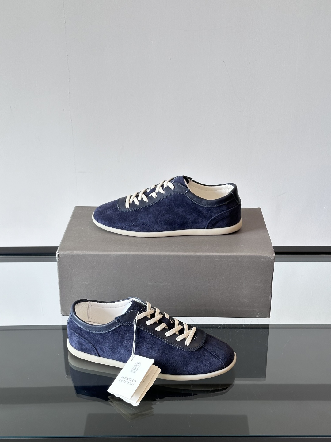 Brunello Cucinelli  SS25🆕春夏新款拼色运动板男鞋 此款运动鞋面料采用意大利进口麂