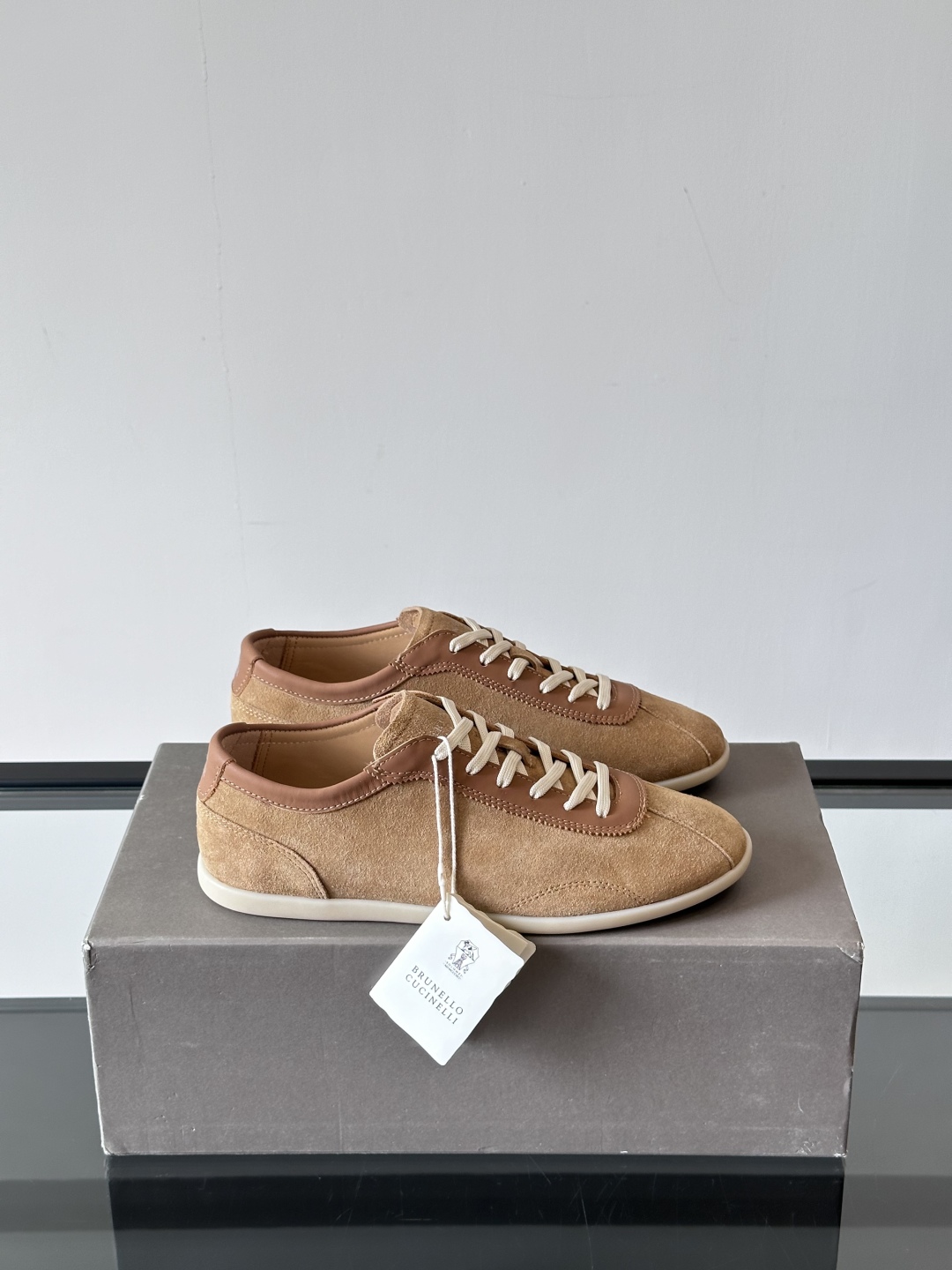 Brunello Cucinelli  SS25🆕春夏新款拼色运动板男鞋 此款运动鞋面料采用意大利进口麂