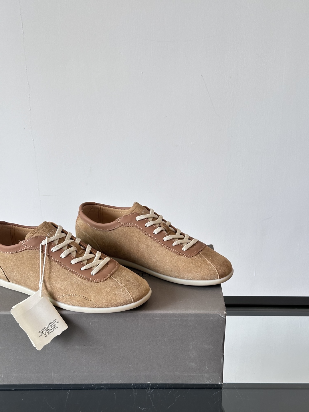 Brunello Cucinelli  SS25🆕春夏新款拼色运动板男鞋 此款运动鞋面料采用意大利进口麂