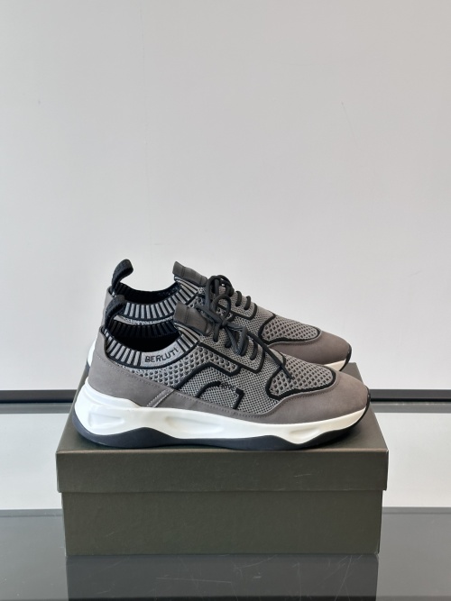 Berluti Shadow Knit Sneakers - Lightweight, Flexible Fabric, Signature Details 1 Berluti Shadow Knit Sneakers - Lightweight, Flexible Fabric, Signature Details