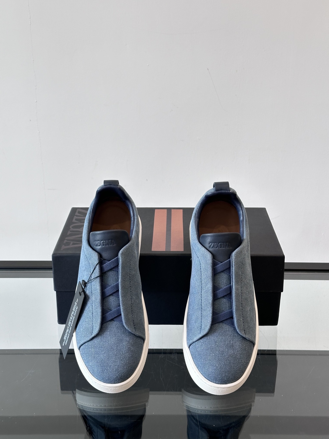 ZEGNA 杰尼亚 奢华休闲TriPle Stitch™ 2025新款男士休闲鞋，选用进口水洗牛仔面料打