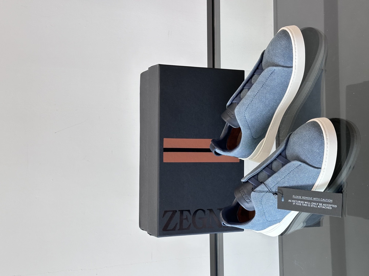 ZEGNA 杰尼亚 奢华休闲TriPle Stitch™ 2025新款男士休闲鞋，选用进口水洗牛仔面料打