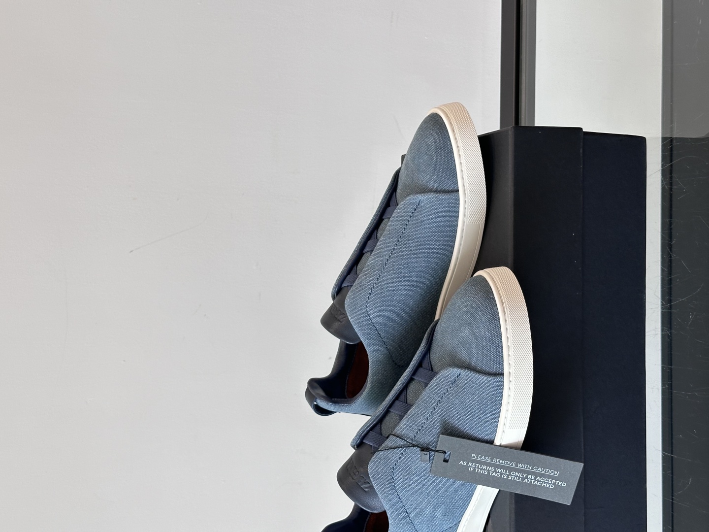ZEGNA 杰尼亚 奢华休闲TriPle Stitch™ 2025新款男士休闲鞋，选用进口水洗牛仔面料打