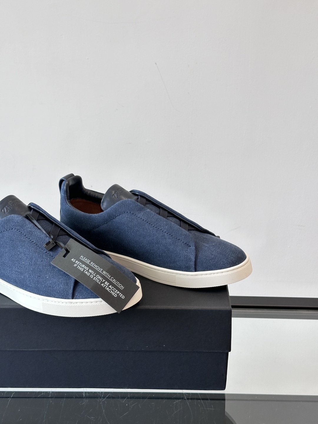 ZEGNA 杰尼亚 奢华休闲TriPle Stitch™ 2025新款男士休闲鞋，选用进口水洗牛仔面料打