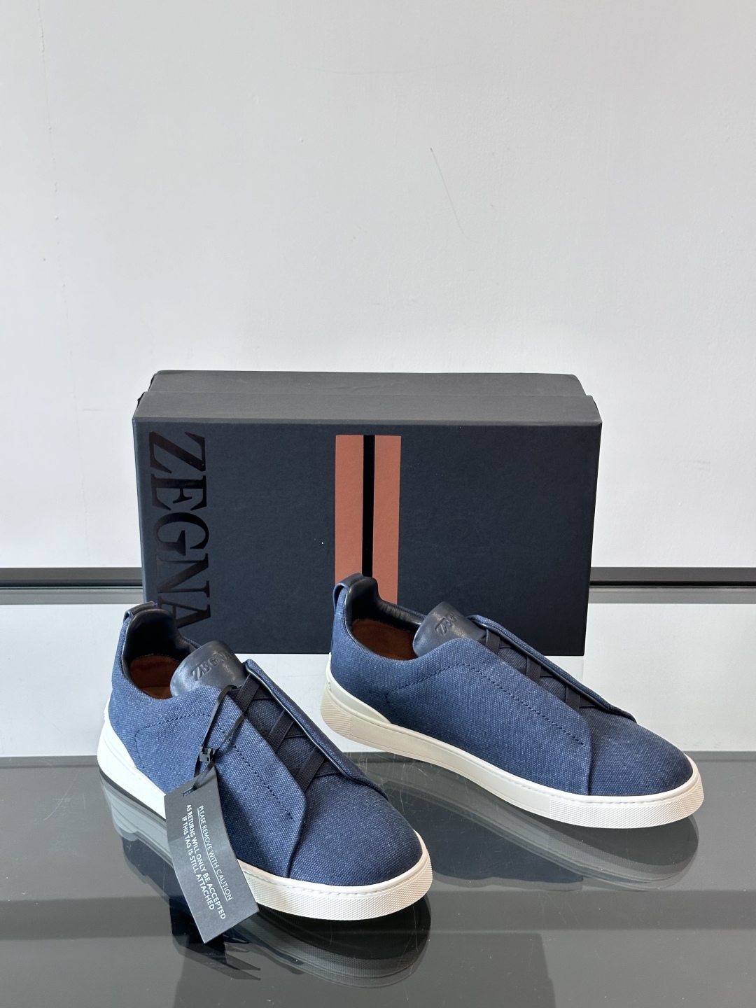 ZEGNA 杰尼亚 奢华休闲TriPle Stitch™ 2025新款男士休闲鞋，选用进口水洗牛仔面料打