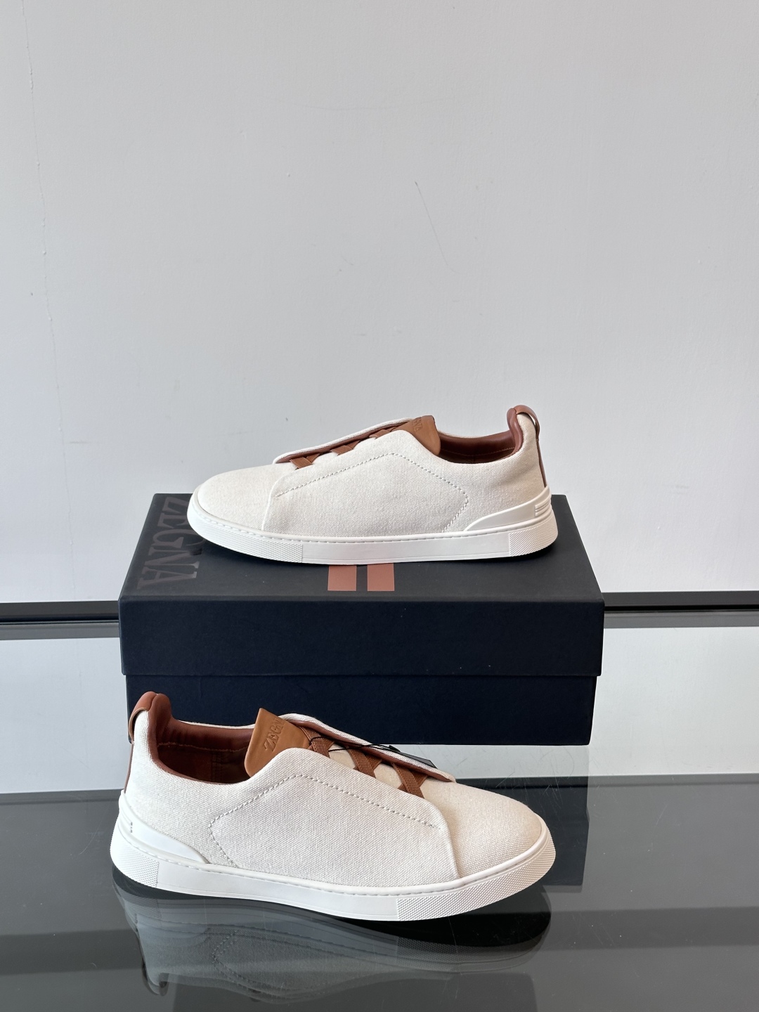 ZEGNA 杰尼亚 奢华休闲TriPle Stitch™ 2025新款男士休闲鞋，选用进口水洗牛仔面料打
