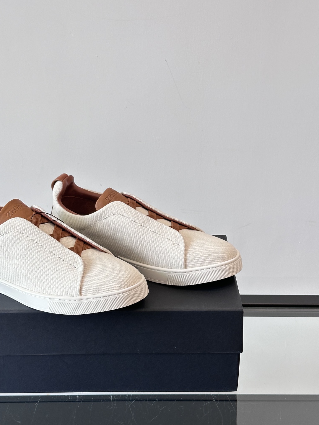 ZEGNA 杰尼亚 奢华休闲TriPle Stitch™ 2025新款男士休闲鞋，选用进口水洗牛仔面料打