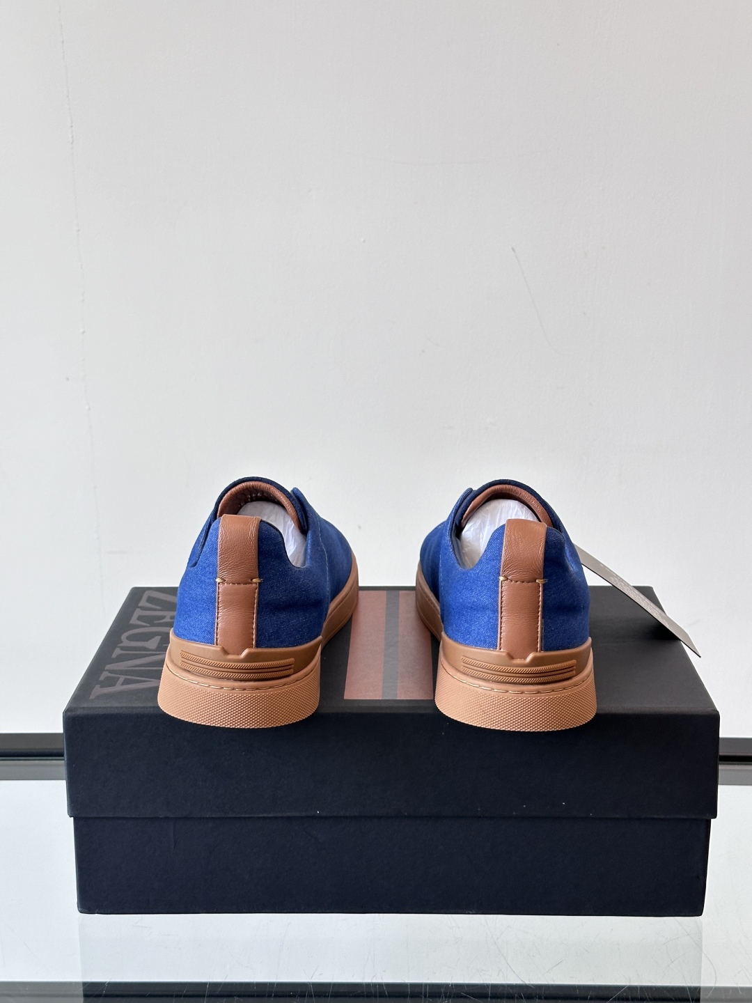 ZEGNA 杰尼亚 奢华休闲TriPle Stitch™ 2025新款男士休闲鞋，选用进口水洗牛仔面料打