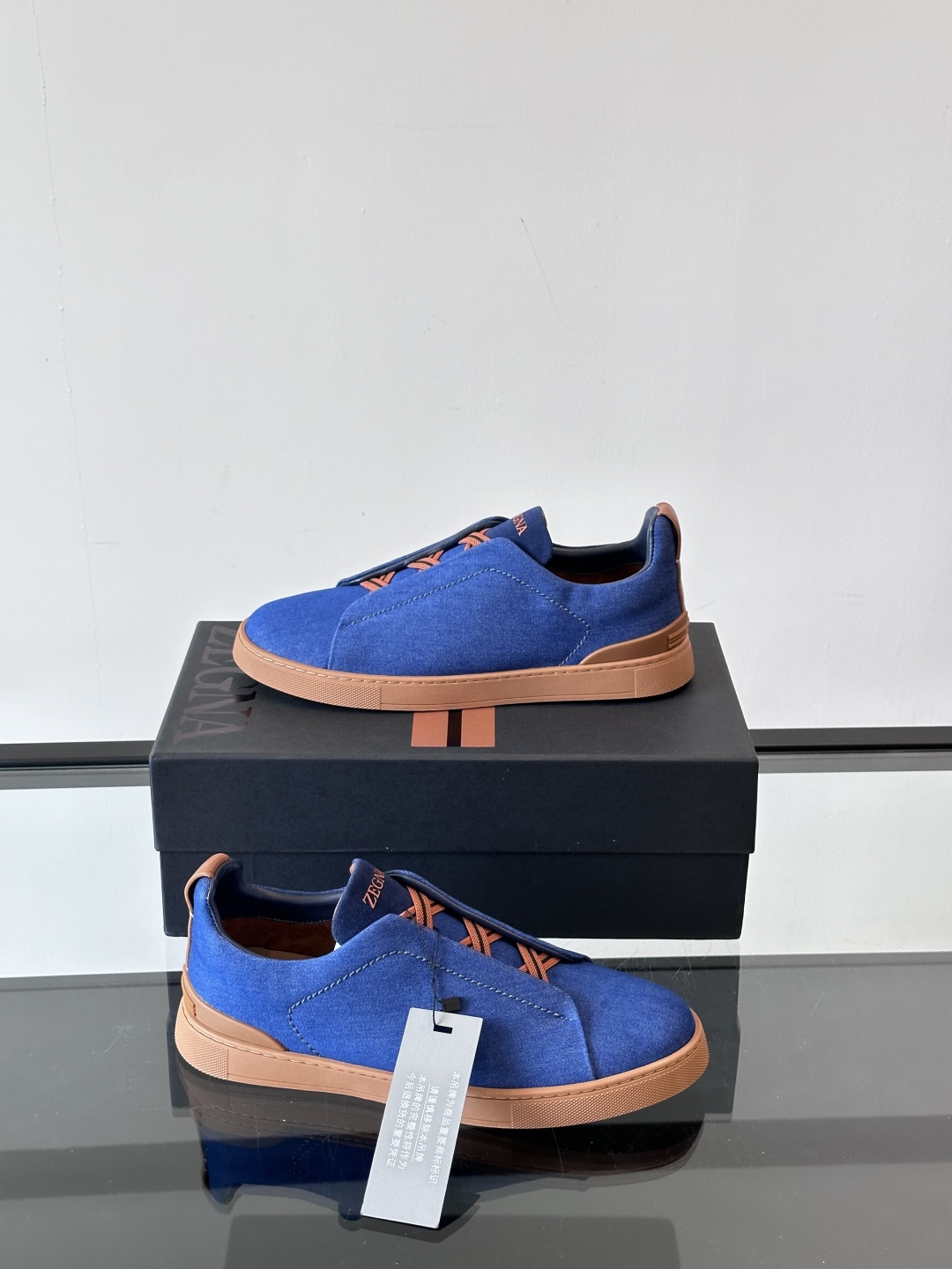 ZEGNA 杰尼亚 奢华休闲TriPle Stitch™ 2025新款男士休闲鞋，选用进口水洗牛仔面料打