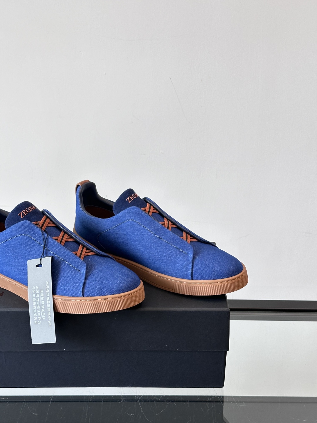 ZEGNA 杰尼亚 奢华休闲TriPle Stitch™ 2025新款男士休闲鞋，选用进口水洗牛仔面料打