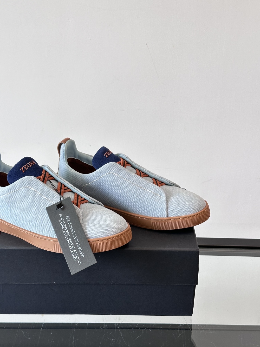 ZEGNA 杰尼亚 奢华休闲TriPle Stitch™ 2025新款男士休闲鞋，选用进口水洗牛仔面料打