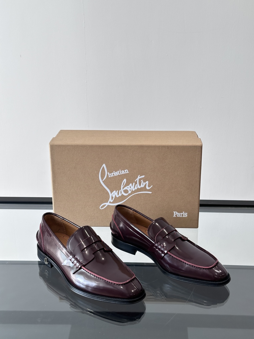 Christia*.Loubouti*高端男士商务正装皮鞋，原版真牛皮大红底，意大利进口牛皮大底，头层牛