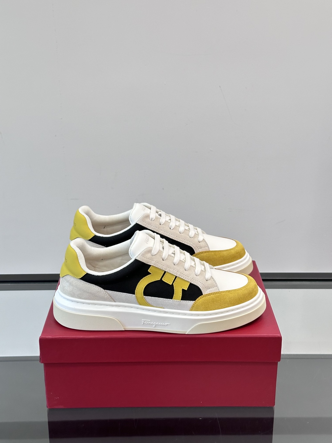 Ferragamo Men's Suede & Leather Trim Sneakers - Stylish & Comfortable 2 cmp i1750224245440 4065 0 0
