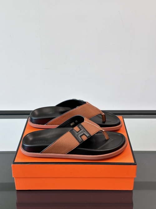 Hermes Men's Premium Leather Thong Sandals - Comfortable & Stylish 1 Hermes Men's Premium Leather Thong Sandals - Comfortable & Stylish