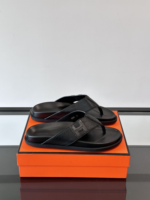 Hermes Men's Premium Leather Thong Sandals, Comfortable & Stylish 1 Hermes Men's Premium Leather Thong Sandals, Comfortable & Stylish