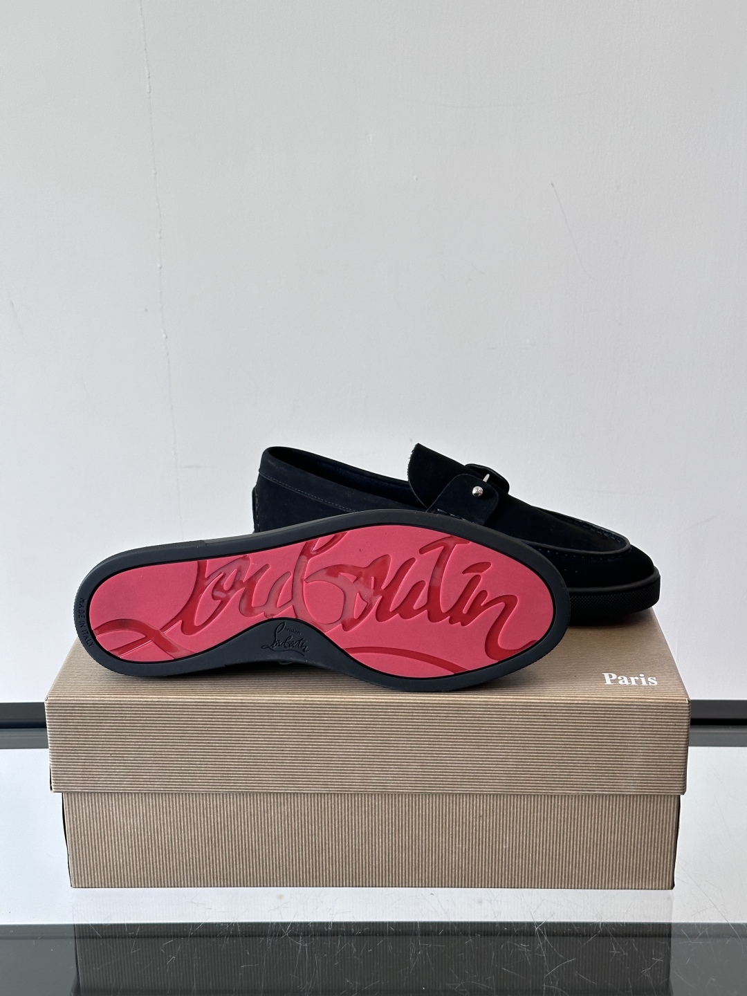 CL 黑色一脚蹬 男士老钱风休闲鞋Christian Louboutin 休闲鞋👟！这双老钱风一脚蹬 脚