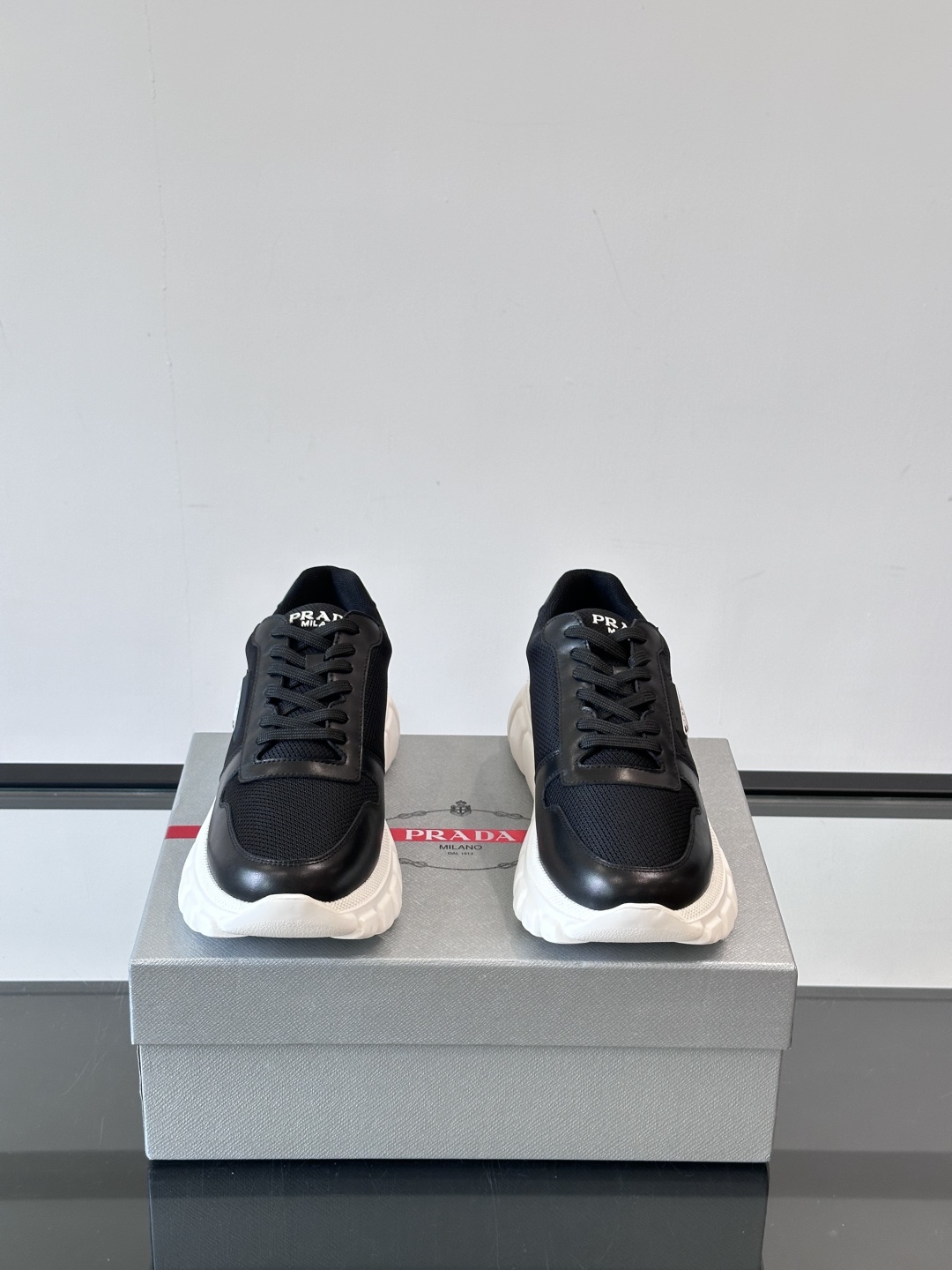 Prada Men's Nappa Leather Sneakers with Embossed Logo - Lightweight & Comfortable 3 cmp i1754989398353 1926 0 1