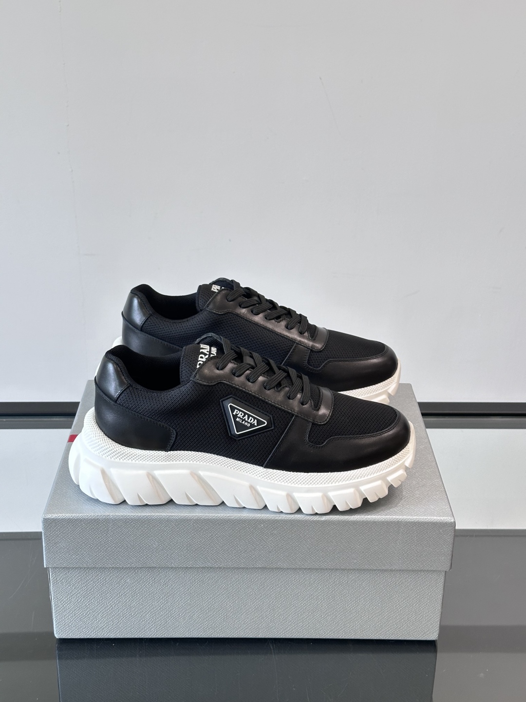 Prada Men's Nappa Leather Sneakers with Embossed Logo - Lightweight & Comfortable 2 cmp i1754989398369 3772 0 0
