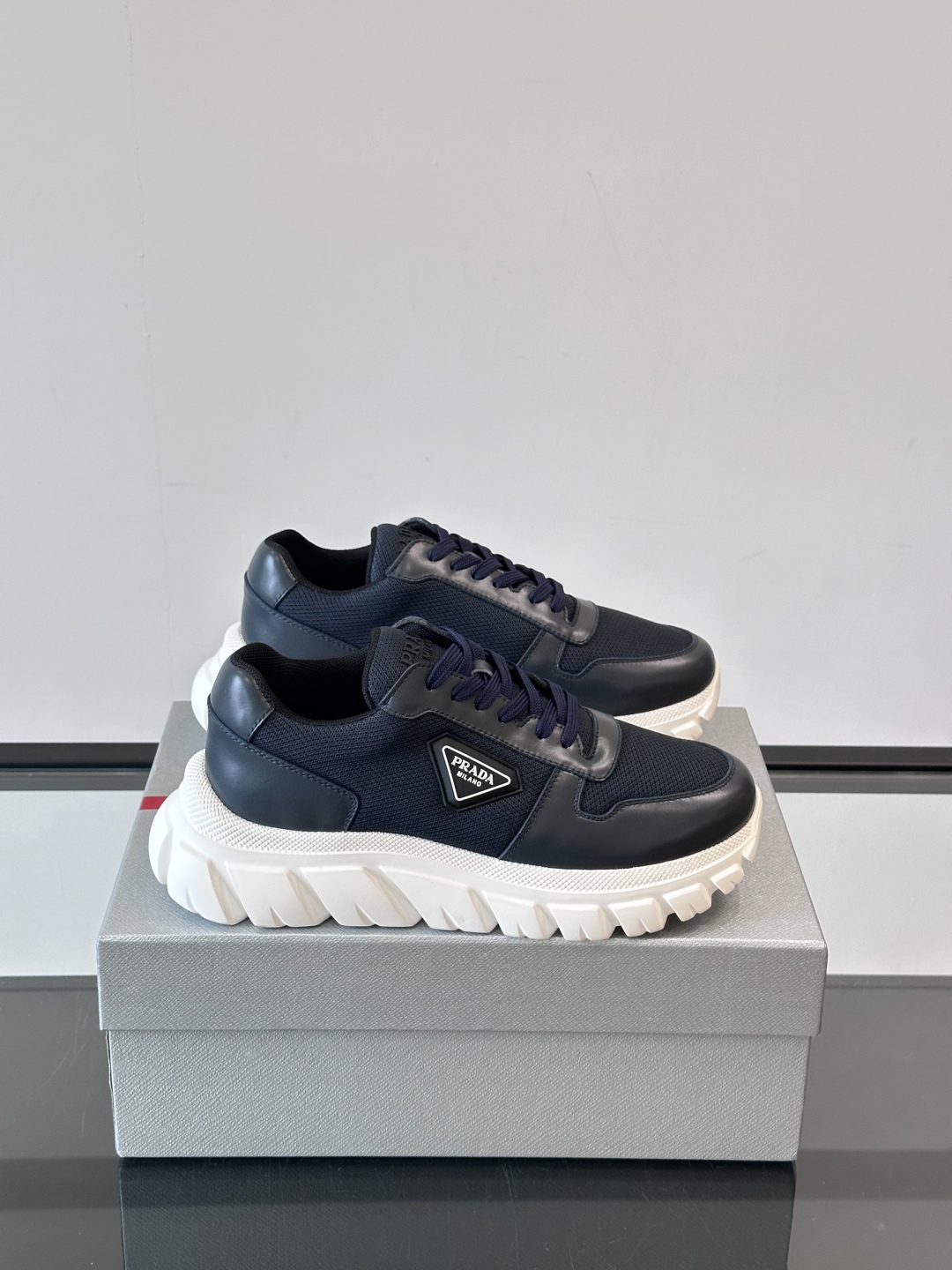 Prada Men's Nappa Leather Sneaker With Embossed Logo | Lightweight & Comfortable 2 cmp i1754989436113 9993 0 0