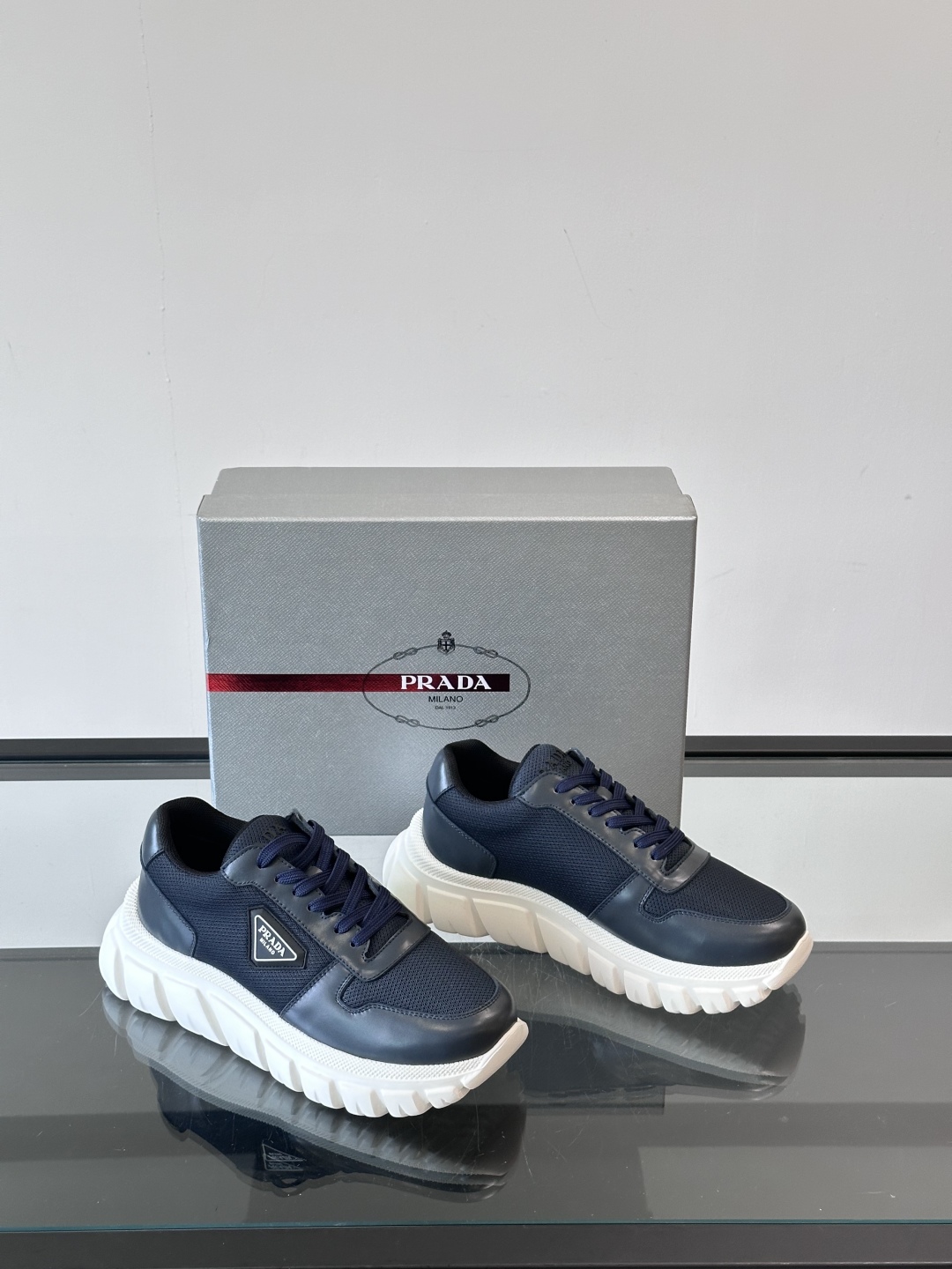Prada Men's Nappa Leather Sneaker With Embossed Logo | Lightweight & Comfortable 6 cmp i1754989436139 8221 0 4