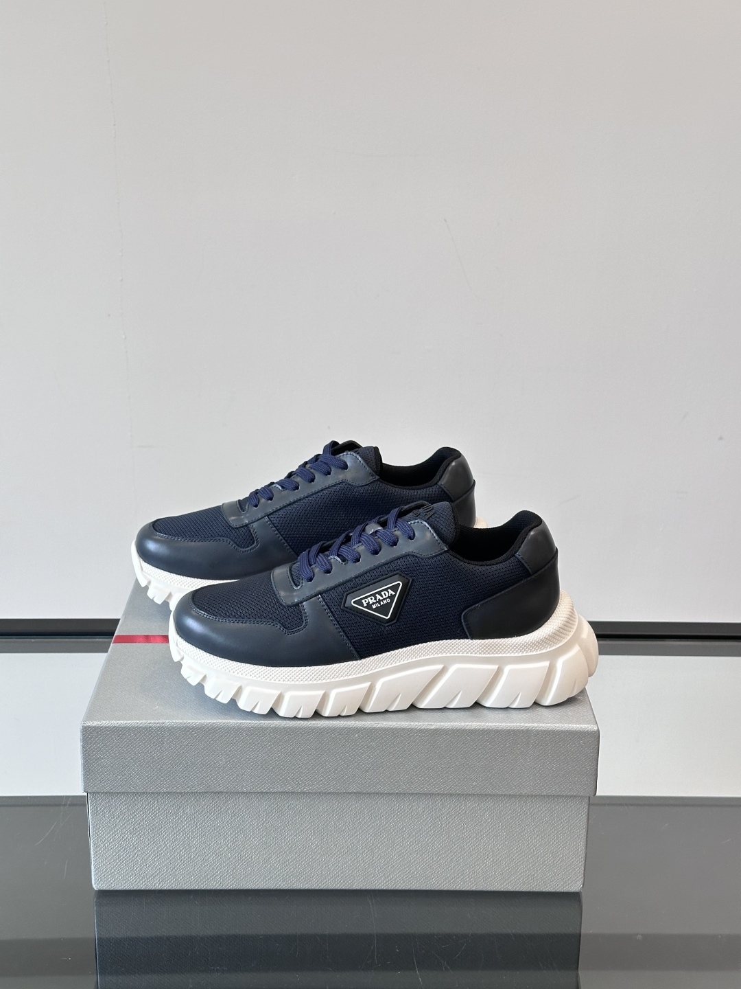 Prada Men's Nappa Leather Sneaker With Embossed Logo | Lightweight & Comfortable 4 cmp i1754989436162 3396 0 2