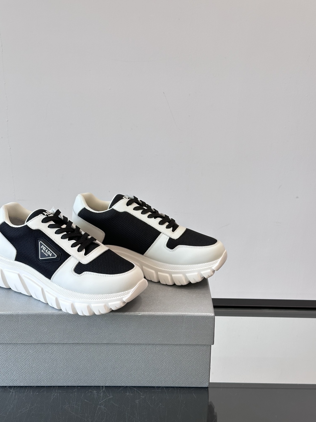 Prada Men's Nappa Leather Sneakers with Embossed Logo, Lightweight Rubber Sole 8 cmp i1754989451725 6066 0 6