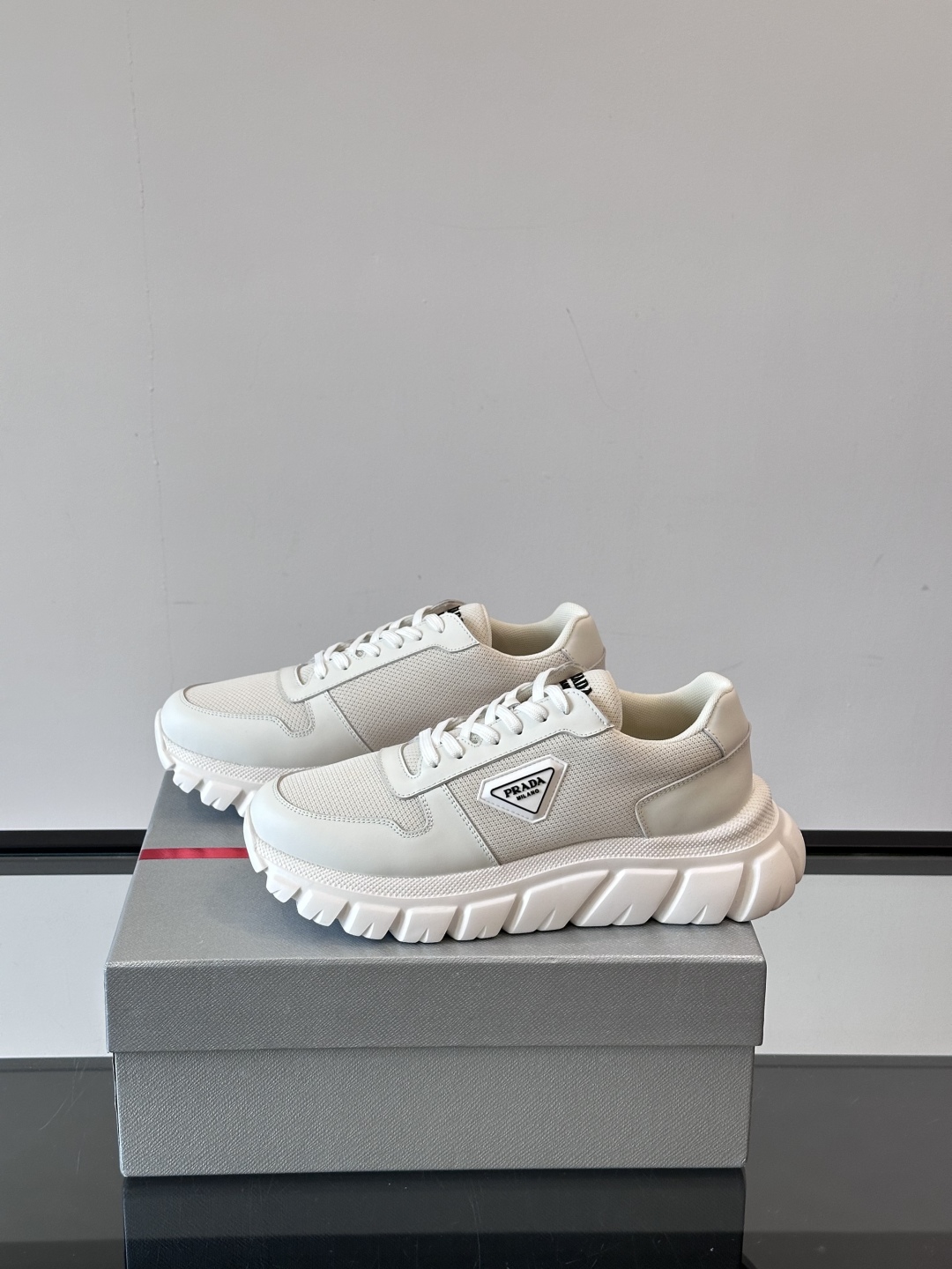 Prada Men's Nappa Leather Sneakers with Rubber Triangle Logo - Lightweight & Stylish 4 cmp i1754989466849 6638 0 2