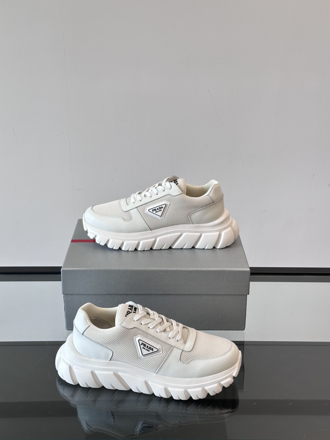 Prada Men's Nappa Leather Sneakers with Rubber Triangle Logo - Lightweight & Stylish 5 cmp i1754989466857 4704 0 3