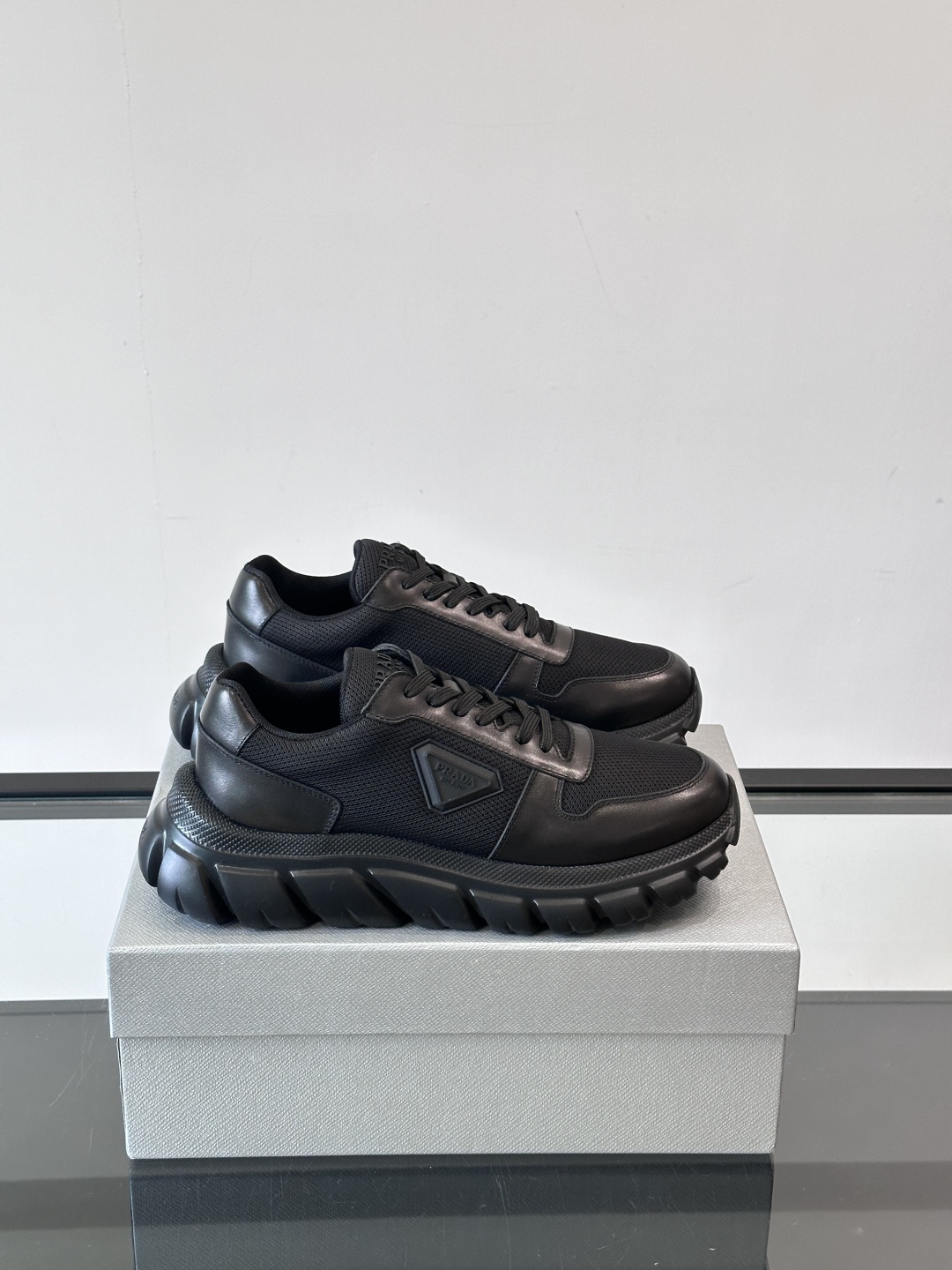 Prada Men's Nappa Leather Sneakers with Embossed Logo | Lightweight & Comfortable 2 cmp i1754989484703 661 0 0