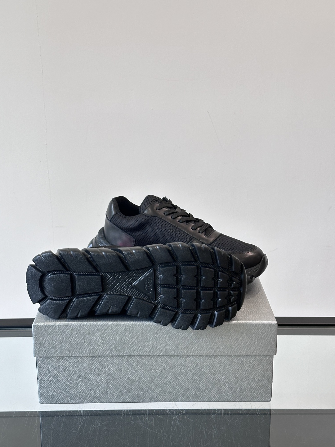 Prada Men's Nappa Leather Sneakers with Embossed Logo | Lightweight & Comfortable 10 cmp i1754989484727 9983 0 8
