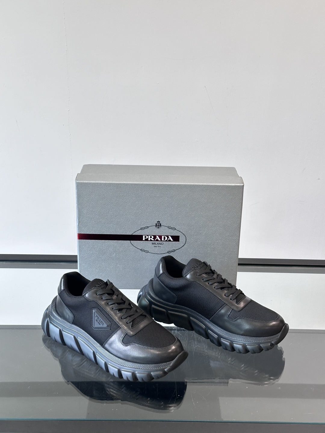 Prada Men's Nappa Leather Sneakers with Embossed Logo | Lightweight & Comfortable 6 cmp i1754989484749 8557 0 4