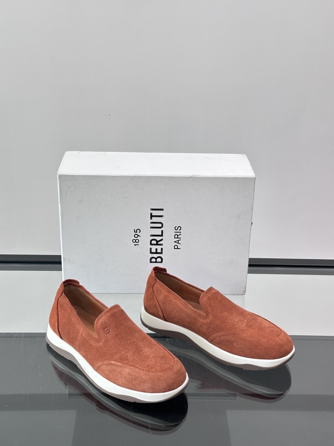 Berlut* 布鲁提 男士一脚蹬高端休闲鞋，官方最新新款 进口牛反绒材质 内里进口小牛皮 纯橡胶轻底 