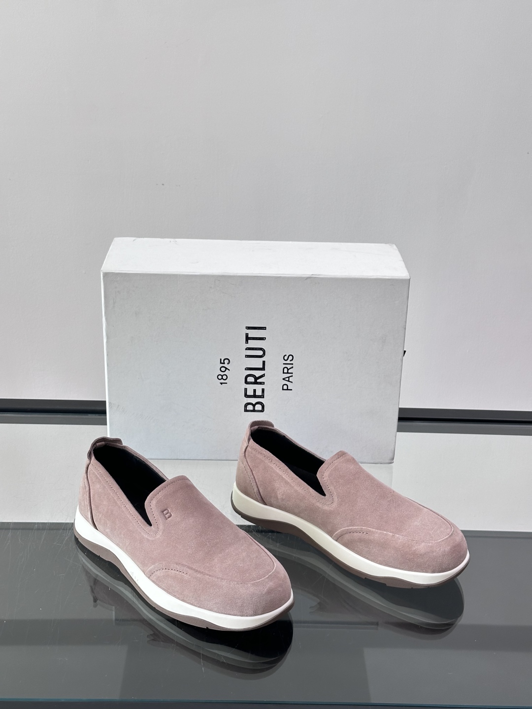 Berlut* 布鲁提 男士一脚蹬高端休闲鞋，官方最新新款 进口牛反绒材质 内里进口小牛皮 纯橡胶轻底 