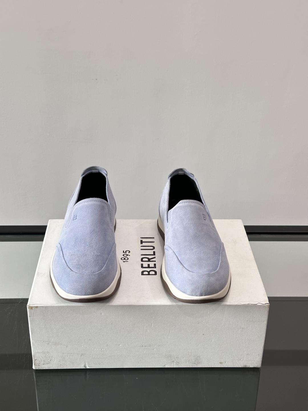Berlut* 布鲁提 男士一脚蹬高端休闲鞋，官方最新新款 进口牛反绒材质 内里进口小牛皮 纯橡胶轻底 