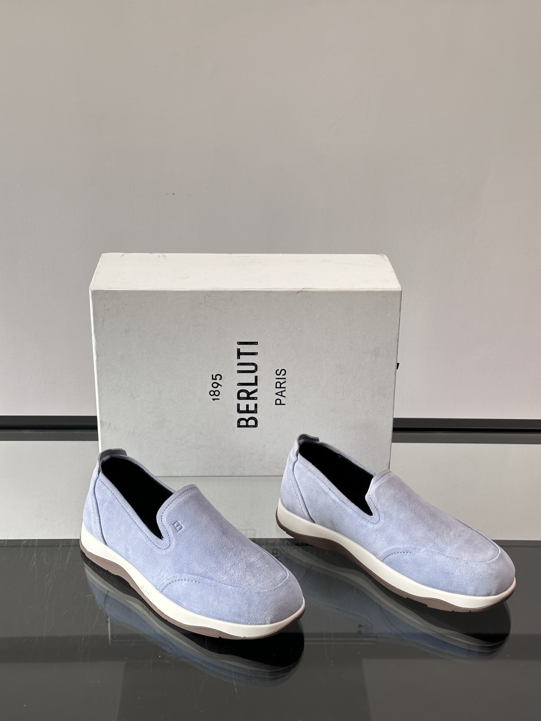 Berlut* 布鲁提 男士一脚蹬高端休闲鞋，官方最新新款 进口牛反绒材质 内里进口小牛皮 纯橡胶轻底 