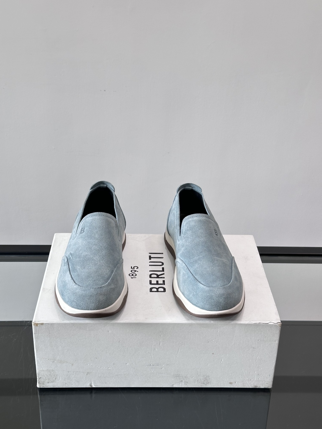Berlut* 布鲁提 男士一脚蹬高端休闲鞋，官方最新新款 进口牛反绒材质 内里进口小牛皮 纯橡胶轻底 